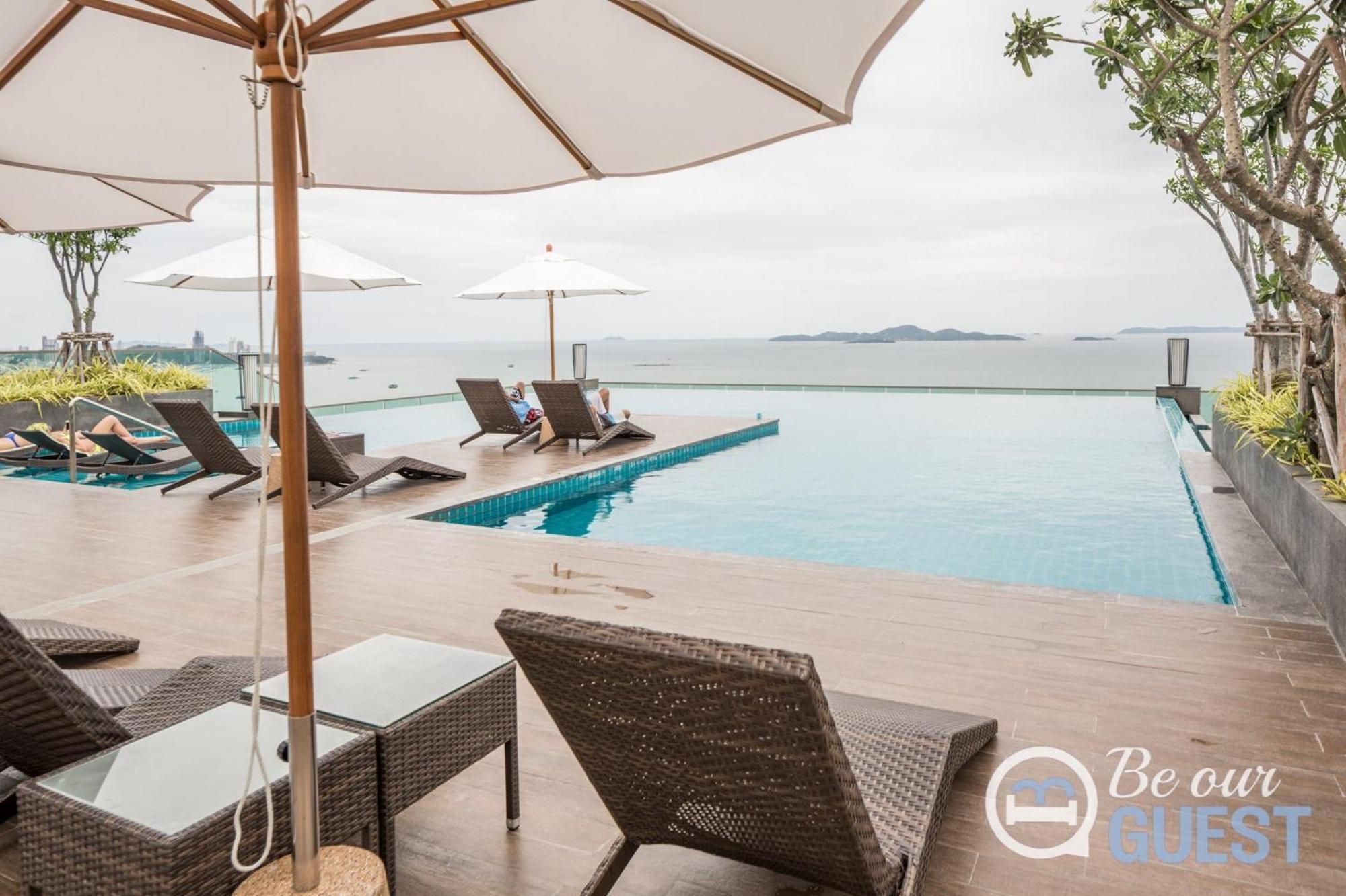Stunning Sea View Condo On The Beach - Monthly Stay Pattaja Kültér fotó